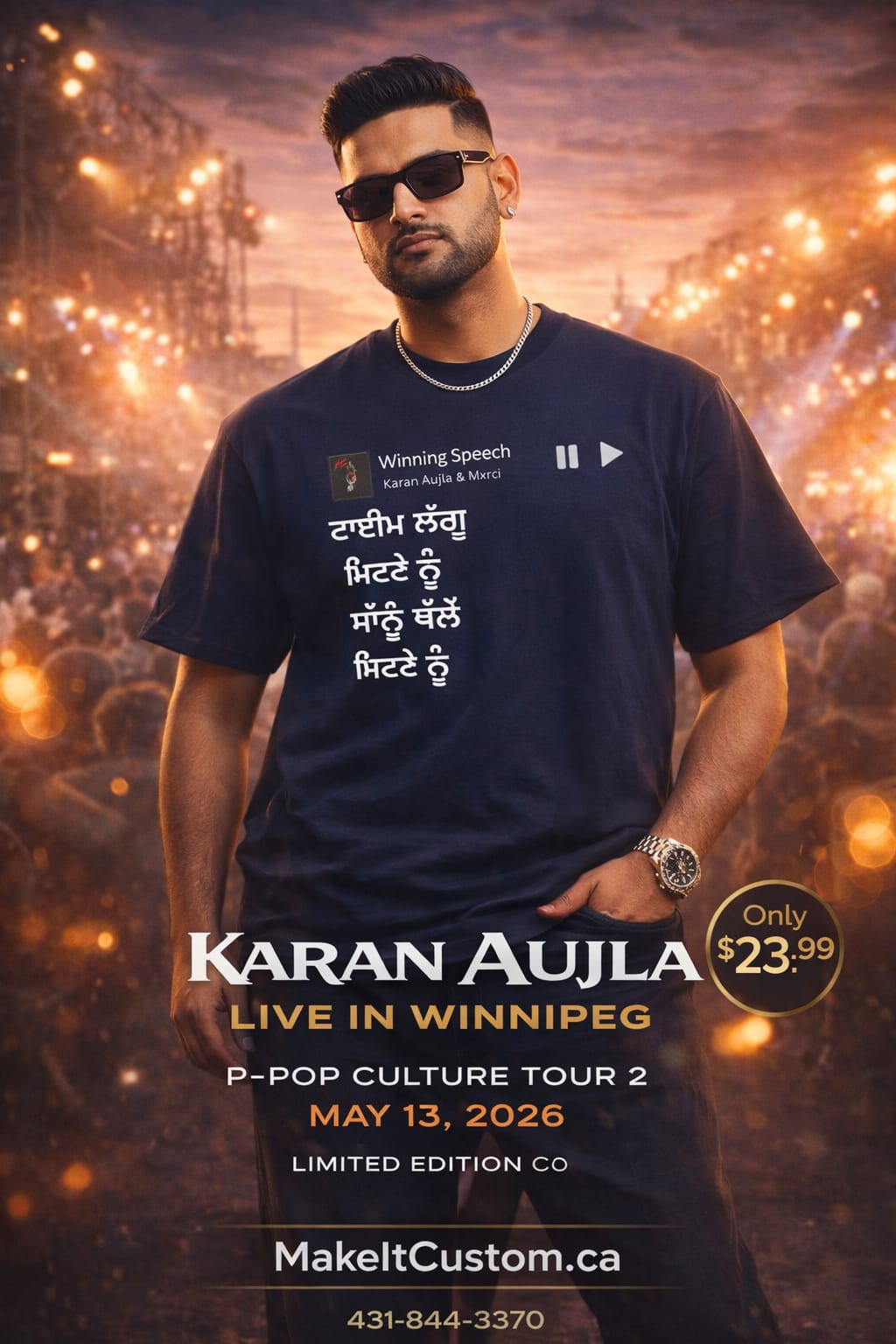Karan Aujla "Winning Speech" Winnipeg Edition – P-Pop Culture Tour 2