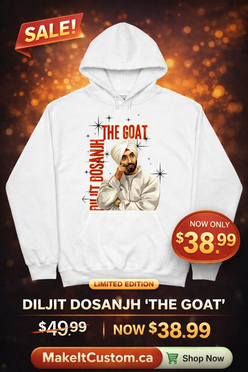 🔥 Diljit Dosanjh “THE GOAT” Hoodie – Limited Edition