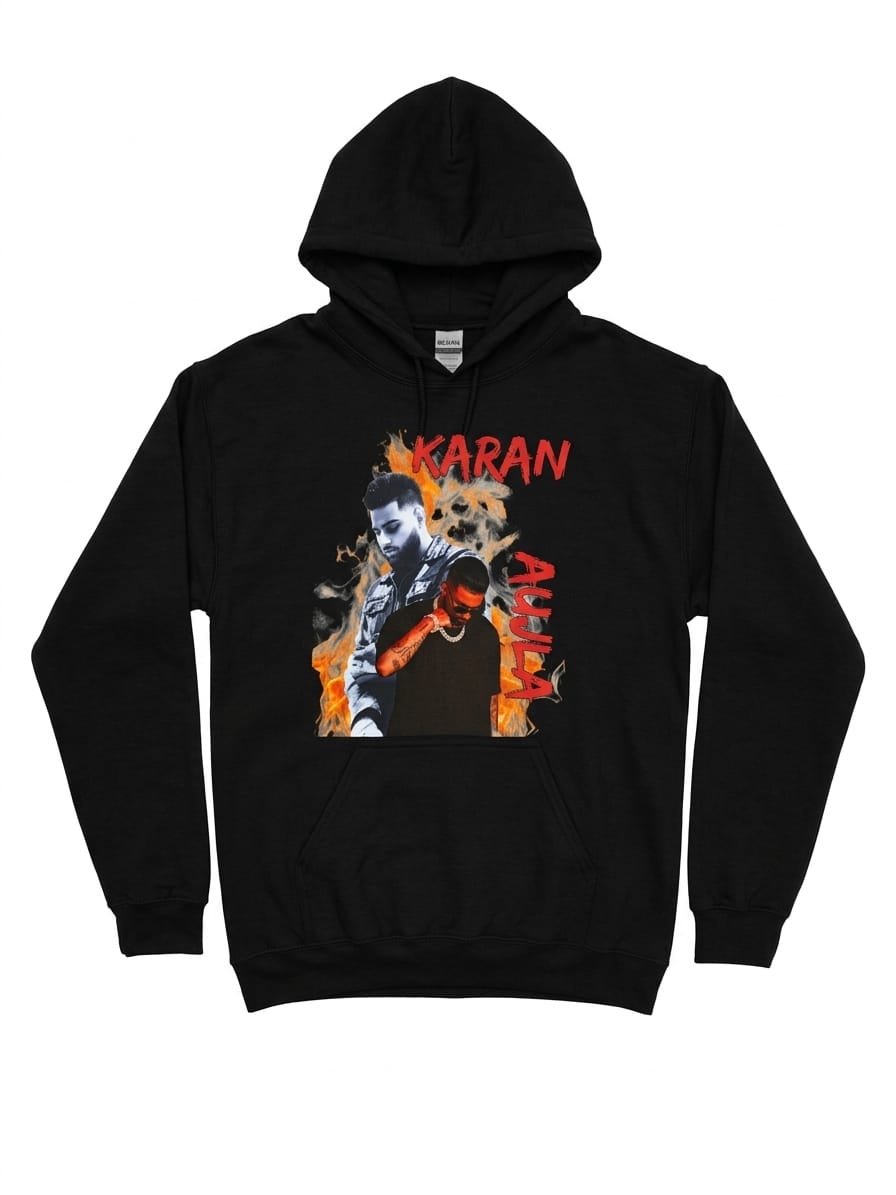 🔥 Karan Aujla Flame Hoodie – Limited Edition Streetwear