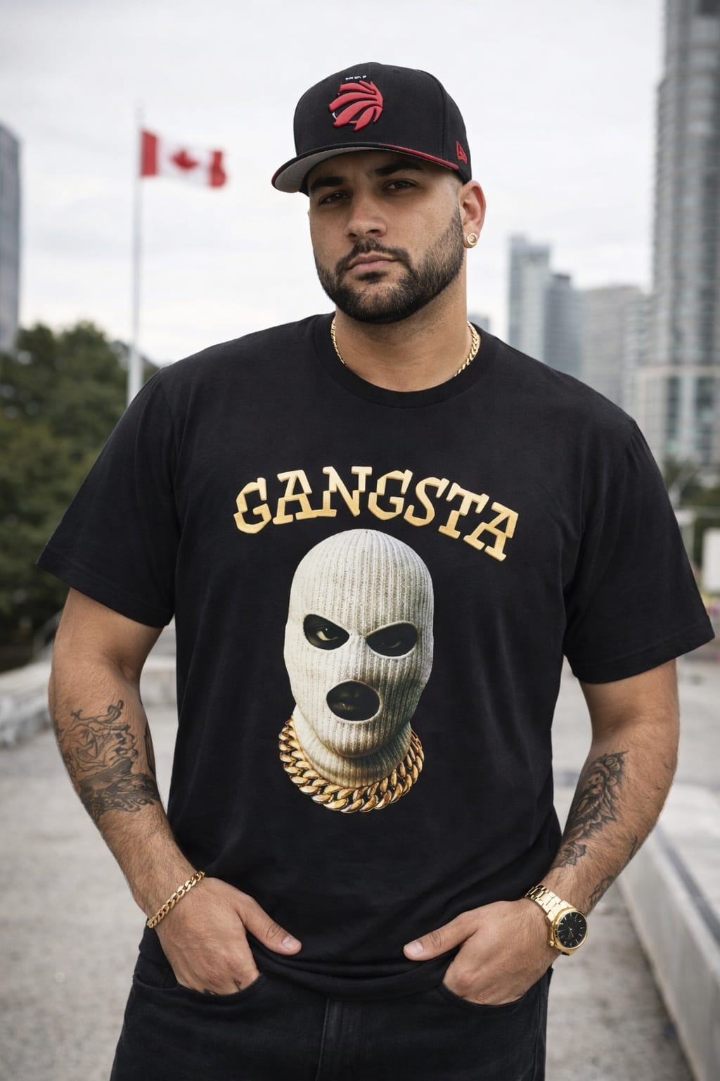 Gangsta Graphic Streetwear T-Shirt
