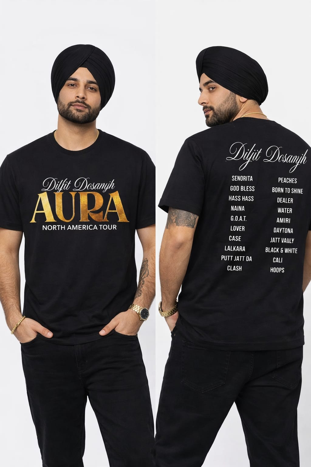Diljit Dosanjh “AURA” North America Tour T-Shirt