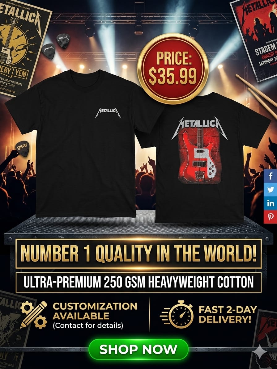 Rock Guitar Graphic T-Shirt – Top quality 250 GSM