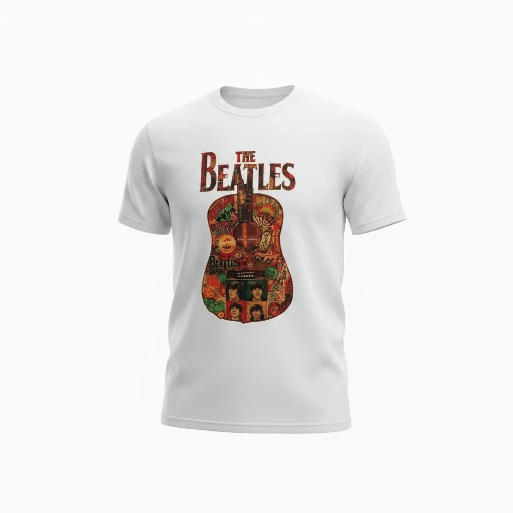 THE BEATLES Graphic Print Crewneck T-Shirt