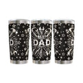 Make It Custom Best Dad insulated stainless steel tumbler in black with white tool and star pattern design