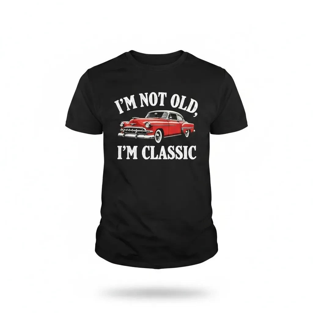 Classic Car Graphic Crewneck T-Shirt