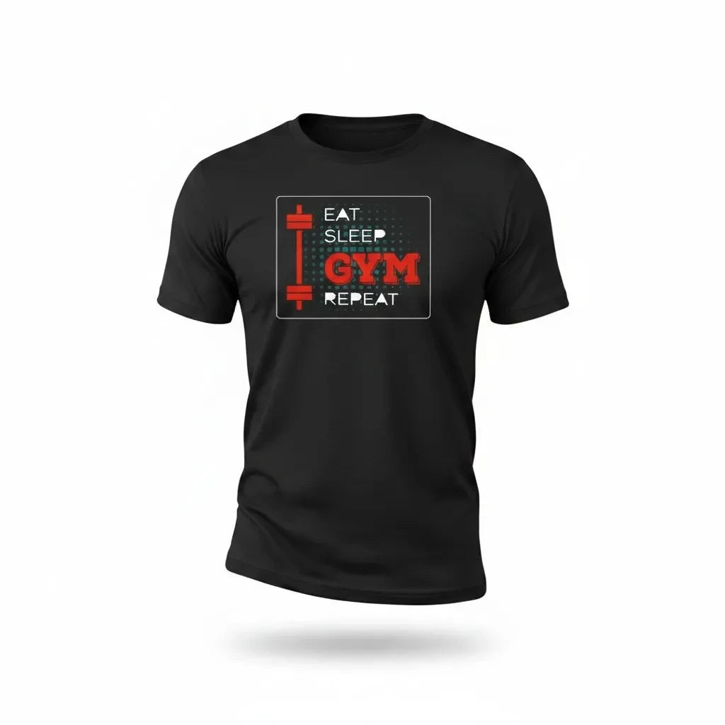 Graphic Print Crew Neck Fitness T-Shirt