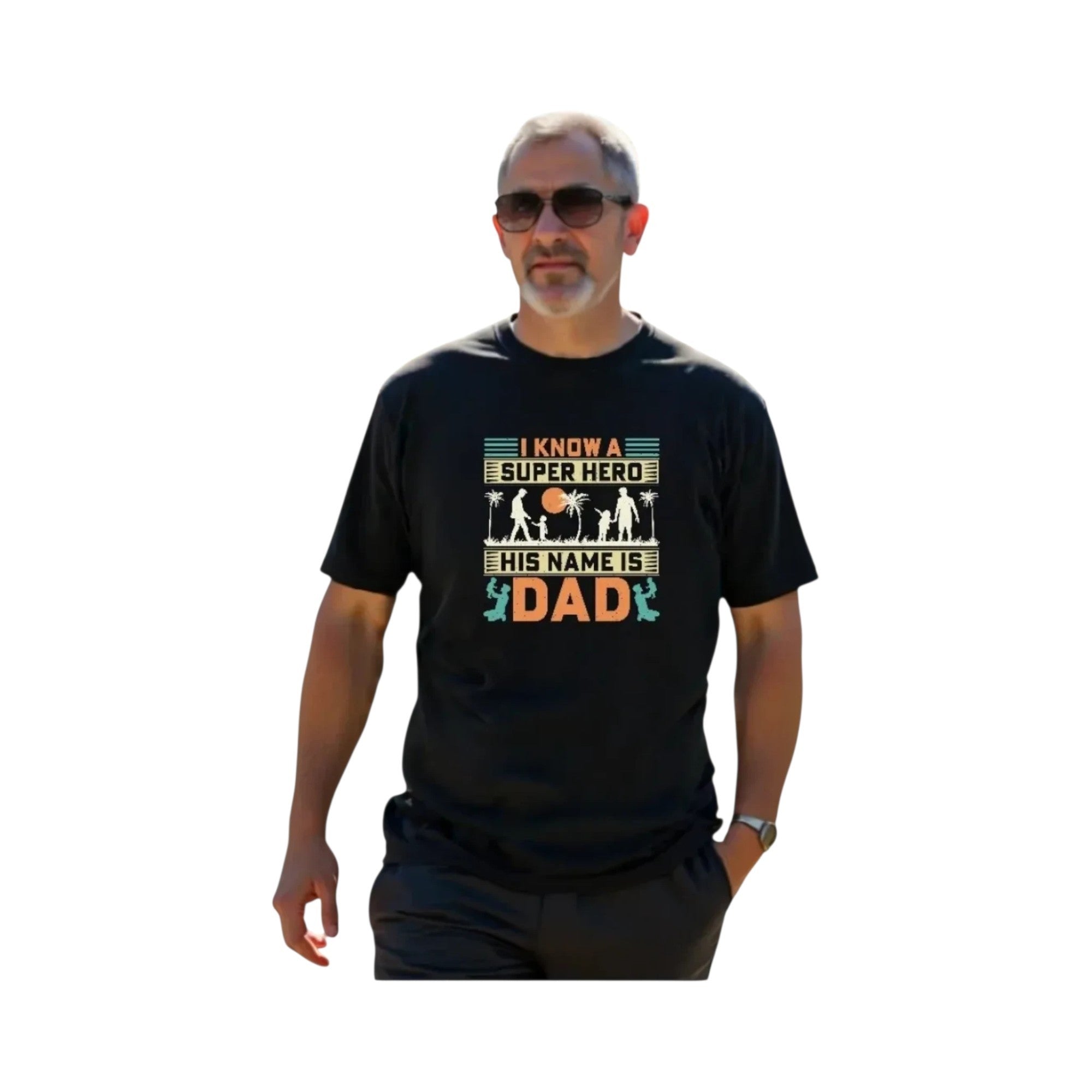 I Know A Super Hero His Name Is Dad Graphic T-Shirt