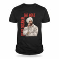 Make It Custom black cotton crewneck t-shirt featuring a Diljit Dosanjh The Goat graphic with red typography.