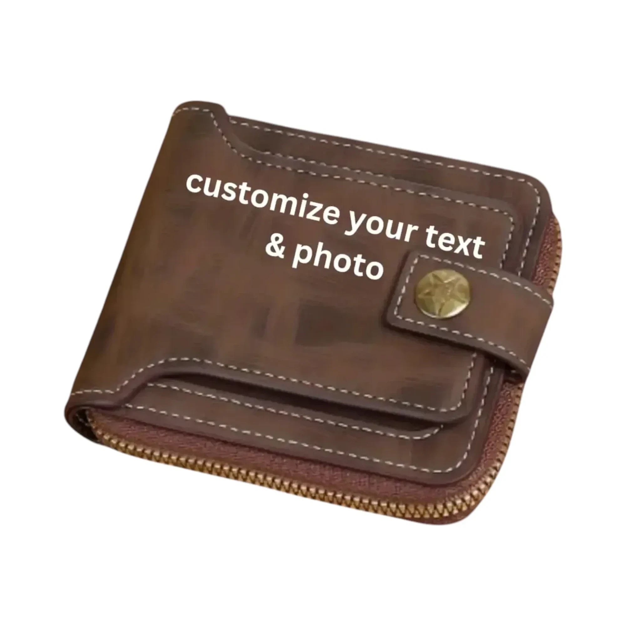 Personalized Leather Bi-Fold Wallet