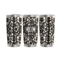 Make It Custom 20oz stainless steel tumbler with black and silver floral pattern and Best Mom Ever text
