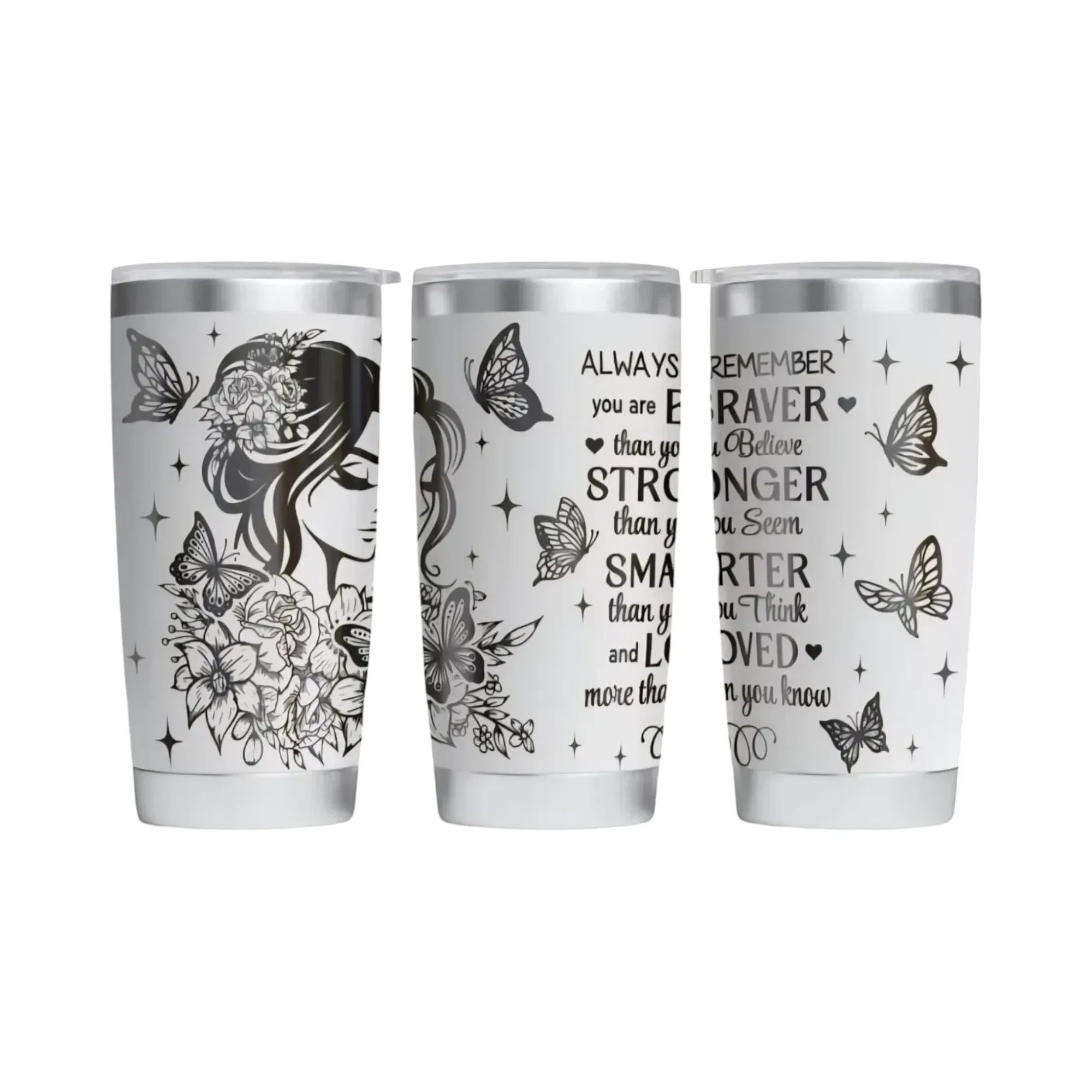 Inspirational Quote Stainless Steel Travel Tumbler 20oz