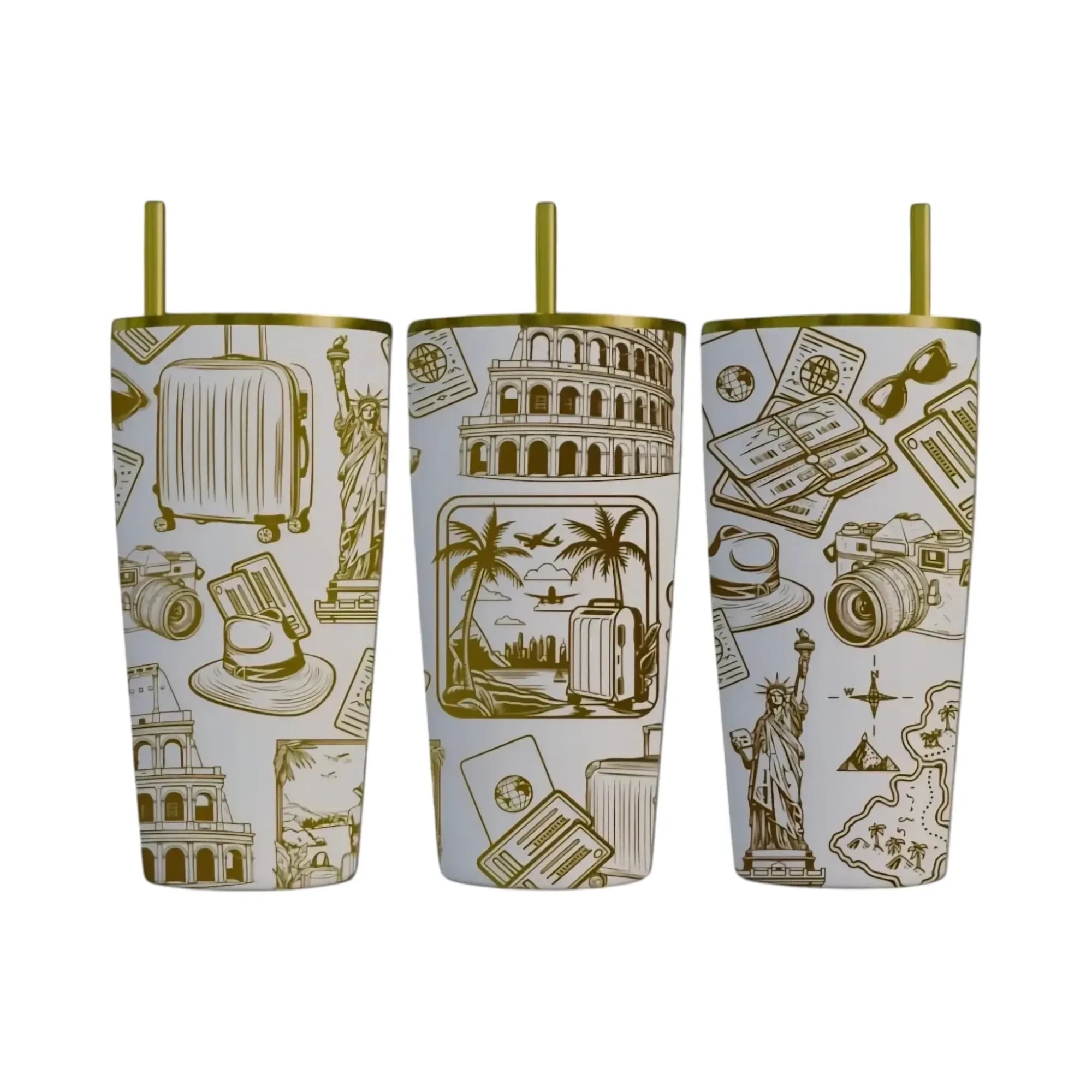 Custom engraved golden base Stainless Steel Insulated Tumbler Cup 20oz