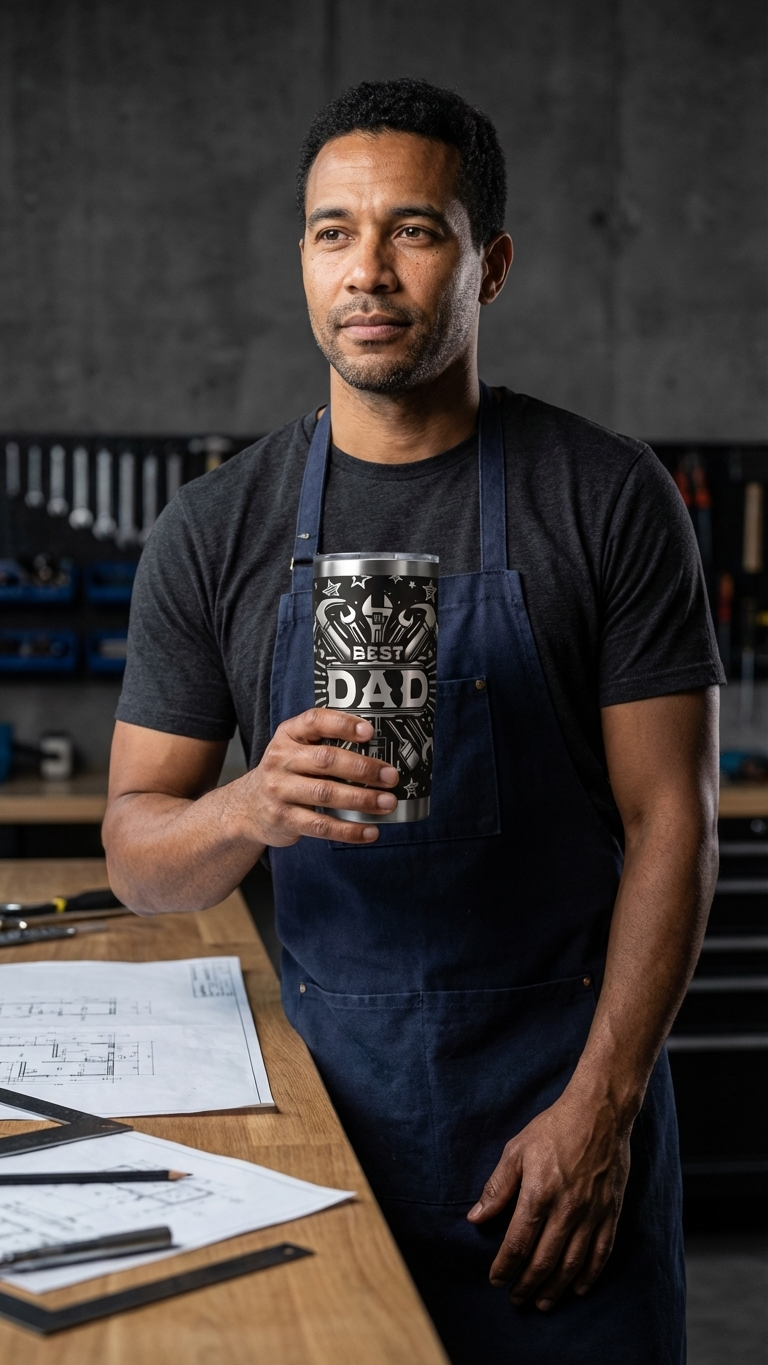 Custom Laser Engraved Dad Tumbler – $33.99