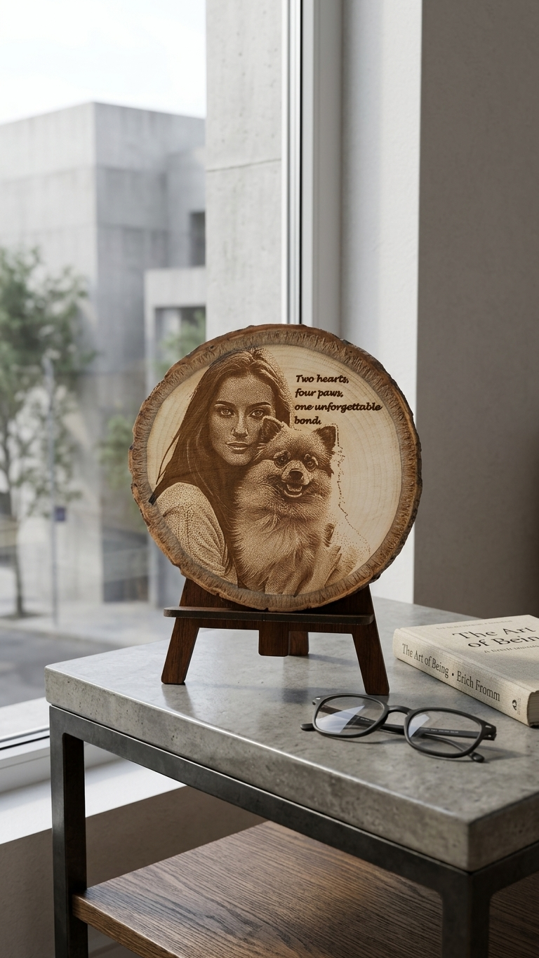 Custom Wooden Laser Engraved Photo Frame – $33.99