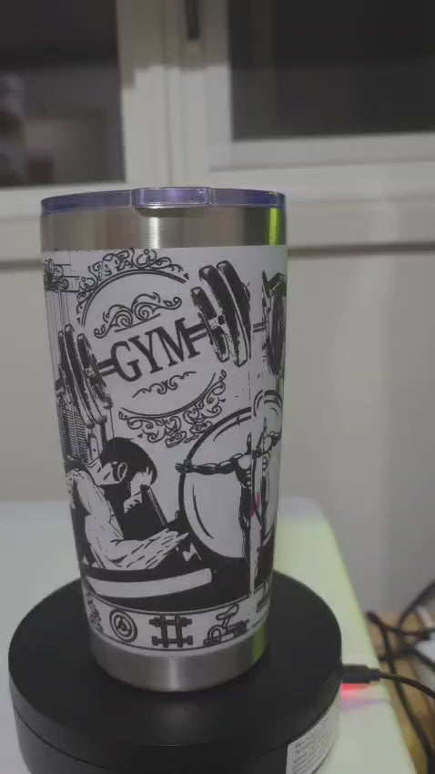 🔥 Custom Laser Engraved Gym Tumbler