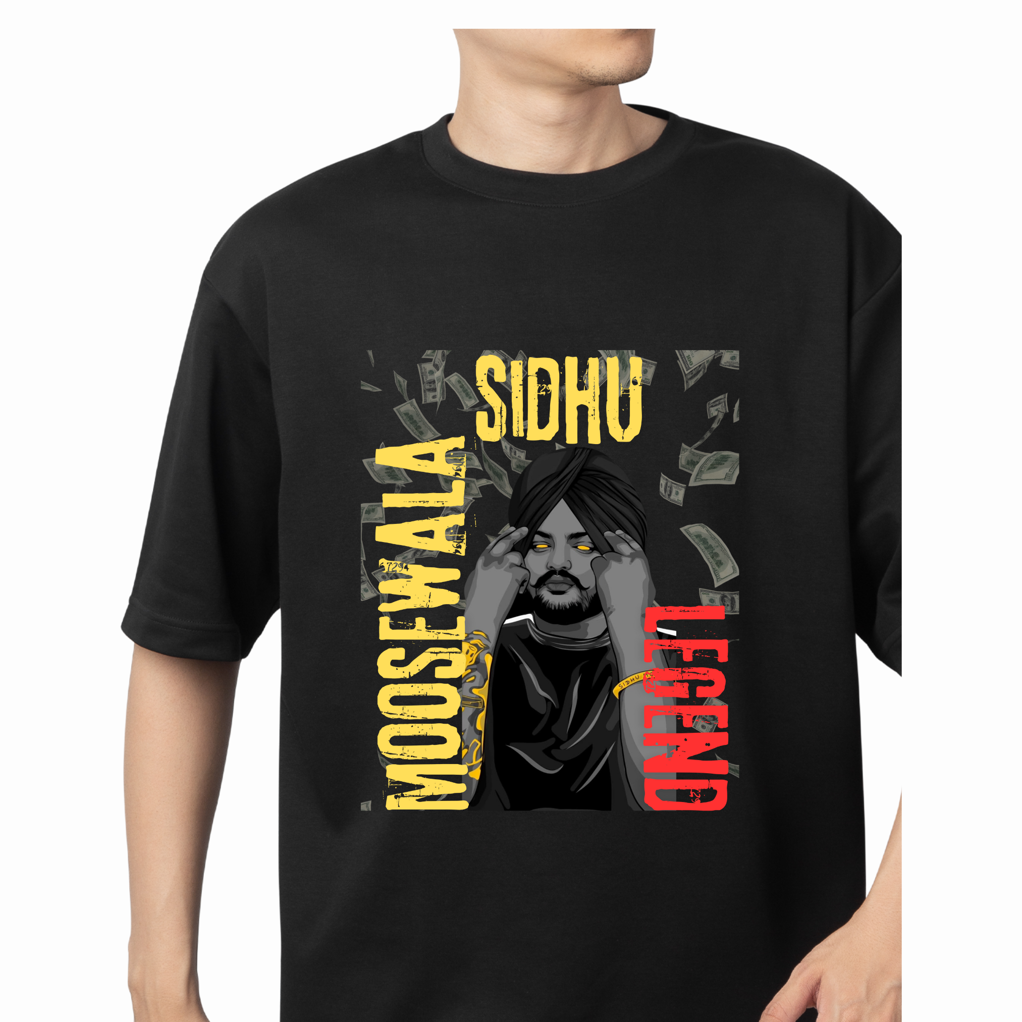 🐐 Sidhu Moosewala Legend Tribute T-Shirt | Punjabi Icon Collection