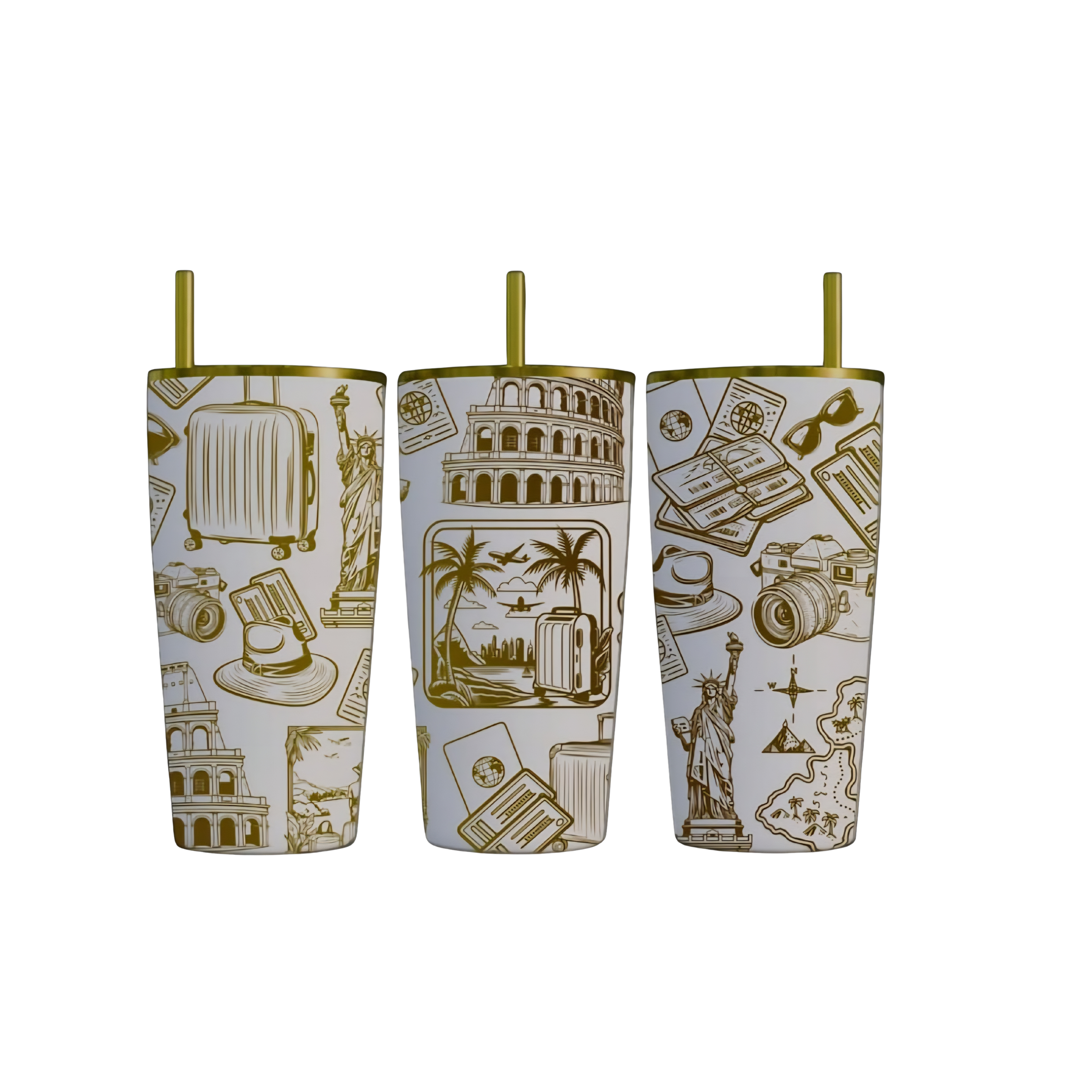 Custom Gold-Coated Laser Engraved Tumbler – $39.99