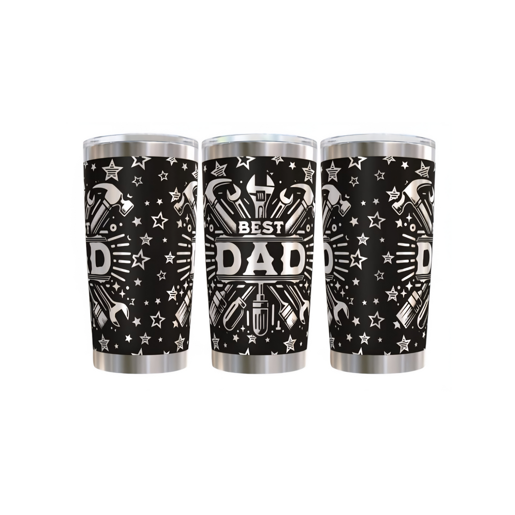 Custom Laser Engraved Dad Tumbler – $33.99